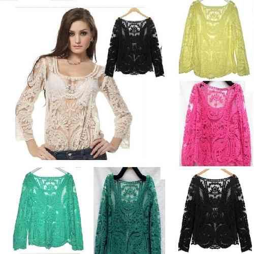 Blusa Renda Sexy Várias Cores